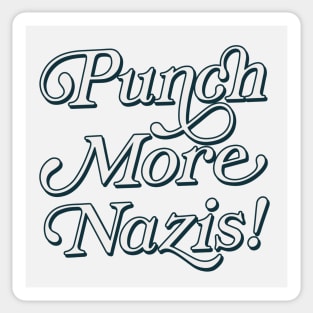 Punch More Nazis / Retro Style Typography Design Sticker